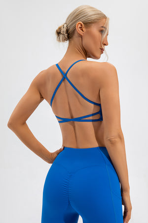 Crisscross Spaghetti Strap Active Cami - All Mine Now Clothing