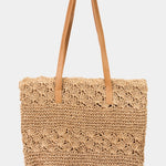 Fame Straw Braided Tote Bag - All Mine Now Clothing