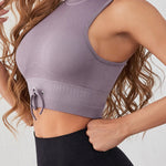 Mock Neck Ribbed Sports Tank - All Mine Now Clothing