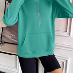 Ivy Lane Half Zip Raglan Sleeve Sweatshirt - All Mine Now Clothing