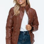 YMI Pocketed Zip Up Turtleneck Puffer Jacket - All Mine Now Clothing