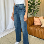 RFM Full Size High Rise Tummy Control Wide Leg Jeans Trendsi