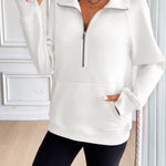 Ivy Lane Half Zip Raglan Sleeve Sweatshirt - All Mine Now Clothing