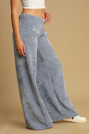 Umgee Elastic Waist Wide Leg Pants - All Mine Now Clothing