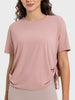 Millennia Drawstring Round Neck Short Sleeve Active T-Shirt - All Mine Now Clothing