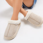 Furry Round Toe Platform Slippers - All Mine Now Clothing