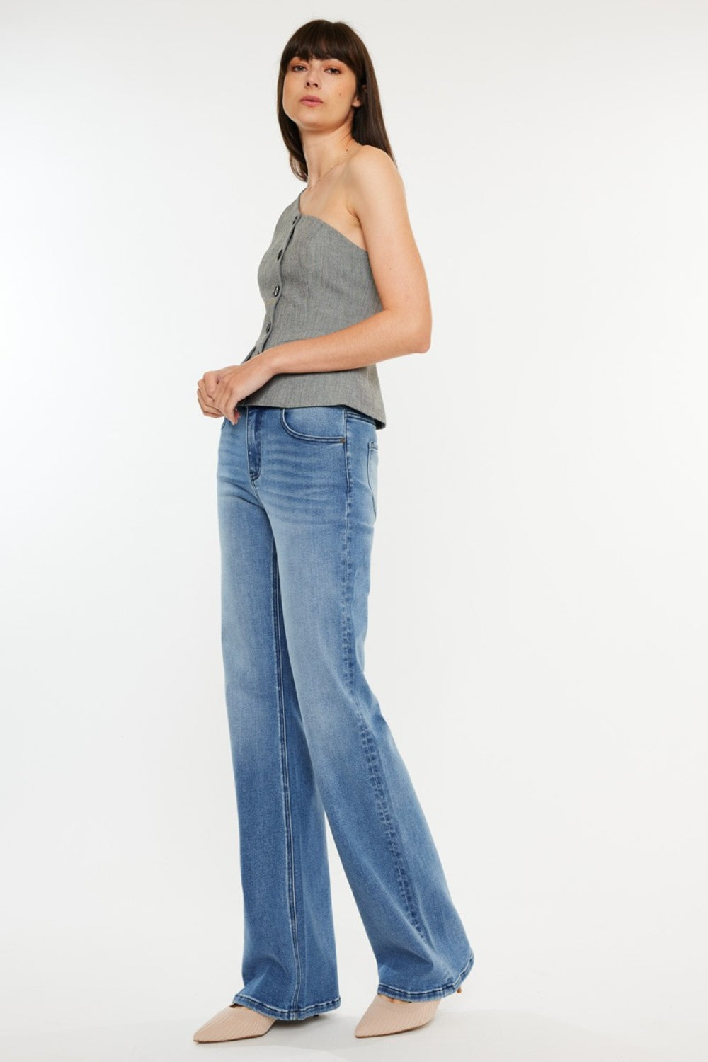 Kancan Ultra High Rise Cat's Whiskers Jeans Trendsi