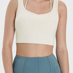 Millennia Crisscross Square Neck Active Tank - All Mine Now Clothing