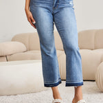 Judy Blue Full Size Release Hem Cropped Bootcut Jeans - All Mine Now Clothing