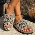 Leopard Open Toe Sandals - All Mine Now Clothing