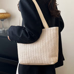 Straw Woven Tote Bag - All Mine Now Clothing