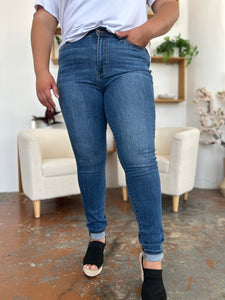 Judy Blue Full Size Cuffed Hem Skinny Jeans - All Mine Now Clothing