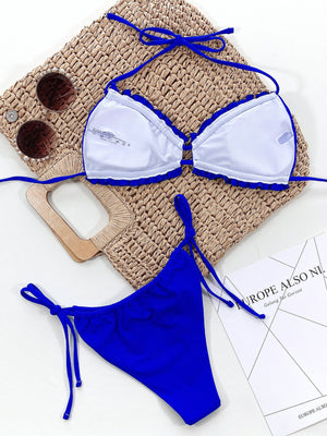 Frill Trill Halter Neck Bikini Set - All Mine Now Clothing