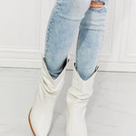 MMShoes Better in Texas Scrunch Cowboy Boots in White - All Mine Now Clothing