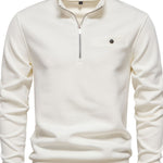 Men's Quarter Zip Long Sleeve Sweatshirt