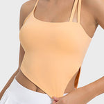 Millennia Slit Asymmetrical Neck Active Cami - All Mine Now Clothing