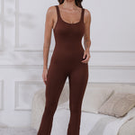 Scoop Neck Wide Strap Active Jumpsuit - All Mine Now Clothing