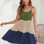 Color Block Spaghetti Strap Cover-Up Dress - All Mine Now Clothing