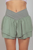 VERY J V-Shaped High Waist Layered Active Shorts - All Mine Now Clothing