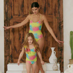 Marina West Swim High Tide One-Piece in Multi Palms - All Mine Now Clothing