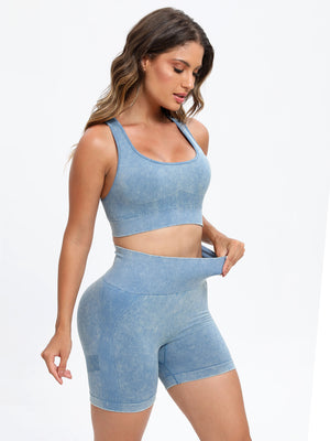 Scoop Neck Wide Strap Top and Shorts Active Set - All Mine Now Clothing