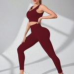 Scoop Neck Wide Strap Top and Pants Active Set - All Mine Now Clothing