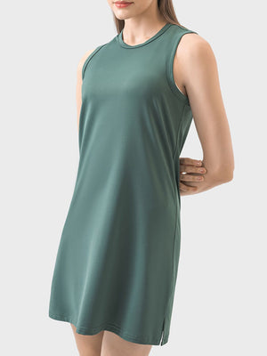 Millennia Round Neck Sleeveless Active Dress - All Mine Now Clothing