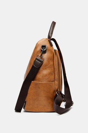 PU Leather Large Backpack Bag - All Mine Now Clothing