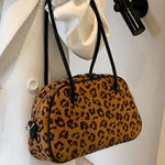 Leopard Suede Medium Shoulder Bag - All Mine Now Clothing