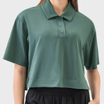 Millennia Half Button Short Sleeve Active T-Shirt - All Mine Now Clothing