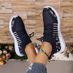 Breathable Leopard Mesh Lace Up Sneakers - All Mine Now Clothing