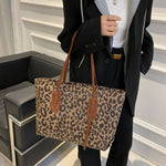 PU Leather Leopard Tote Bag - All Mine Now Clothing