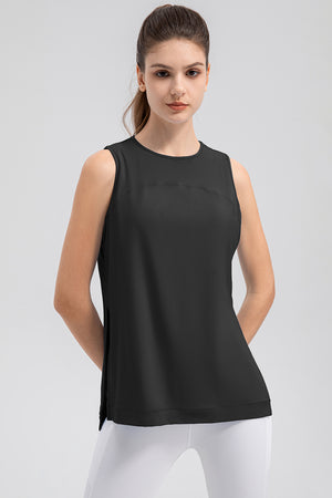 Slit Round Neck Tank - All Mine Now Clothing