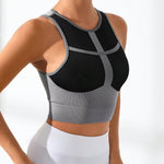 Color Block Round Neck Active Tank - All Mine Now Clothing