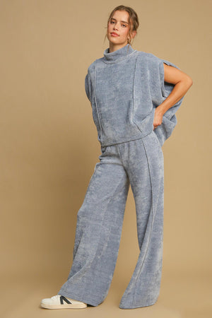 Umgee Elastic Waist Wide Leg Pants - All Mine Now Clothing