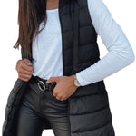 Plus Size Zip Up Hooded Vest Coat - All Mine Now Clothing