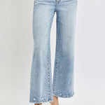 RISEN Full Size Tummy Control High Rise Crop Wide Leg Jeans - All Mine Now Clothing