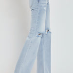 RISEN Full Size High Rise Distressed Wide Leg Jeans - All Mine Now Clothing