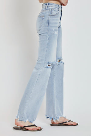 RISEN Full Size High Rise Distressed Wide Leg Jeans - All Mine Now Clothing