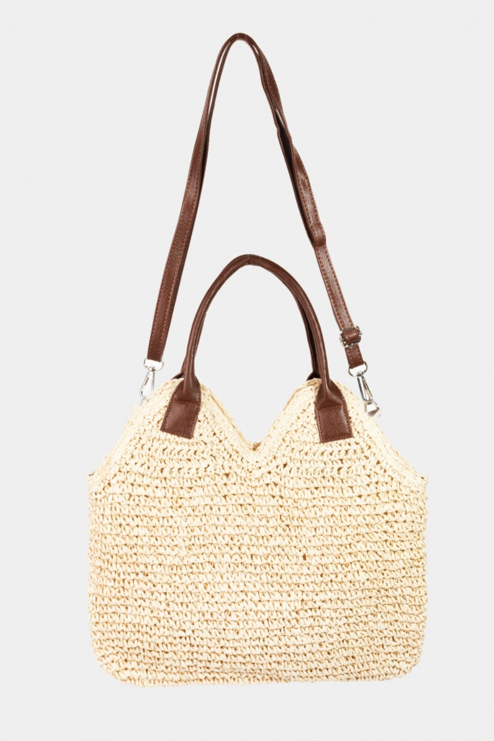 Fame Straw Braided Faux Leather Strap Shoulder Bag - All Mine Now Clothing