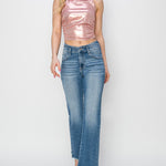 RISEN High Rise Slim Straight Jeans - All Mine Now Clothing