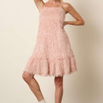 Mittoshop Feather Ruffle Hem Mini Cami Dress - All Mine Now Clothing