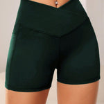 Wide Waistband Active Shorts with Pocket - All Mine Now Clothing