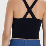 Millennia Crisscross Grecian Neck Active Cami - All Mine Now Clothing