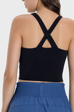 Millennia Crisscross Grecian Neck Active Cami - All Mine Now Clothing