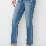 RISEN High Rise Slim Straight Jeans - All Mine Now Clothing