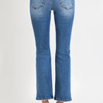 RISEN Full Size Mid Rise Ankle Straight Jeans with Pockets Trendsi