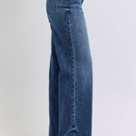 Judy Blue Full Size Raw Hem Mid Rise Jeans Trendsi