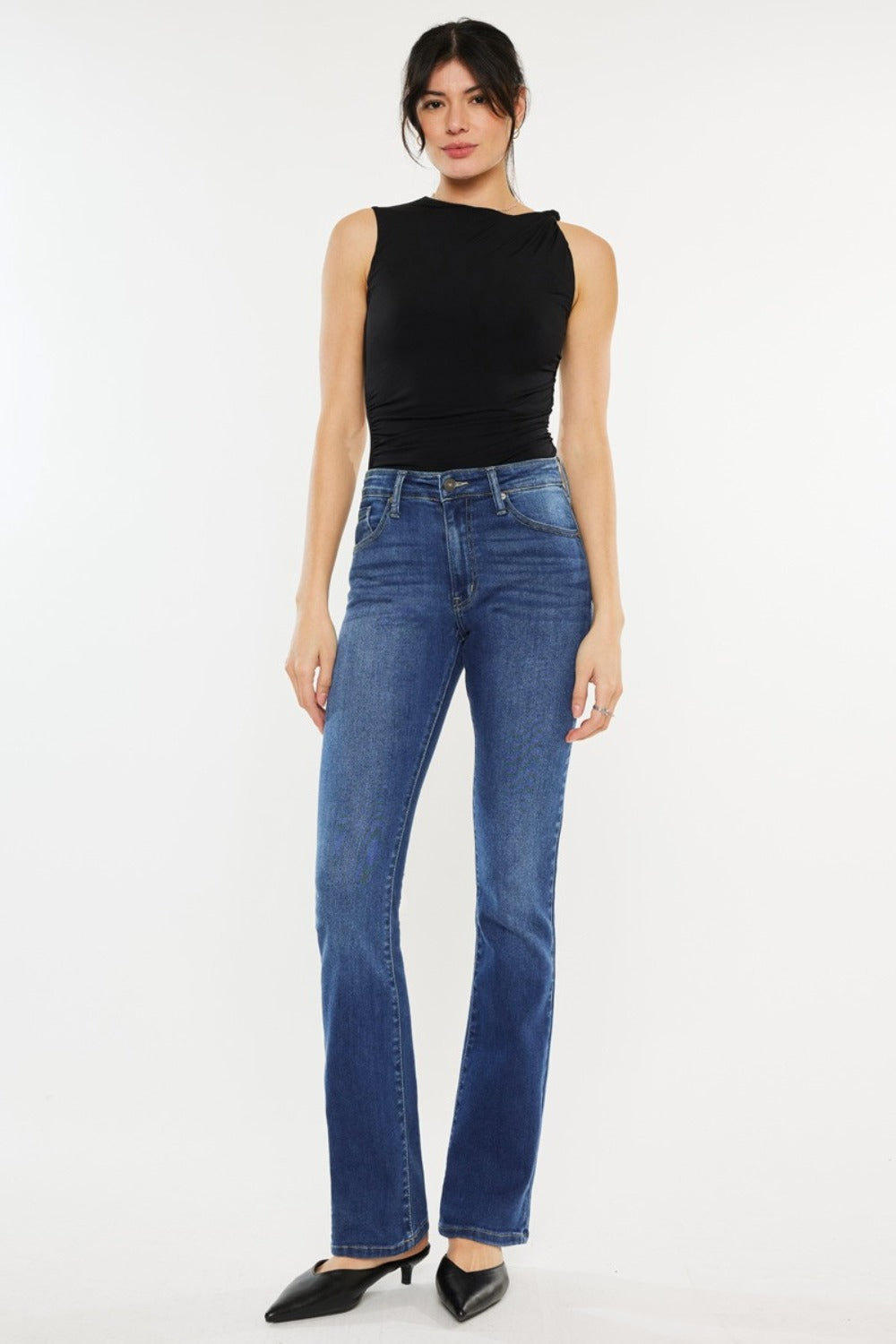 Kancan High Rise Slim Bootcut Jeans - All Mine Now Clothing