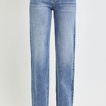 RISEN Full Size High Rise Straight Leg Jeans with Pockets Trendsi